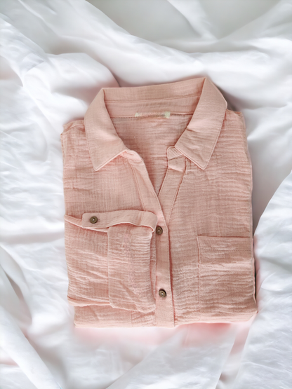 Gauze Button Down Shirt