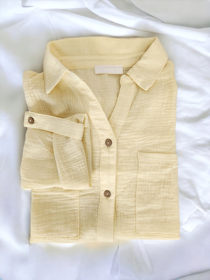 Gauze Button Down Shirt